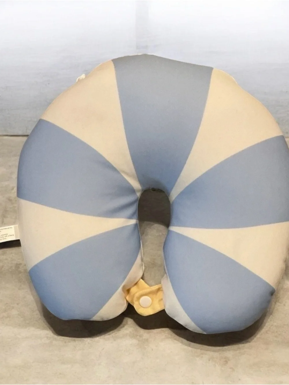 Buy 1 get 1 50% off Striped Blue and Cream U-Shape Neck Pillow - Travel Comfort